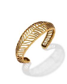 Tiger Striped Mikki Vintage Gold Cuff Bracelet