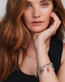 Raina Vintage Silver Charm Bracelet