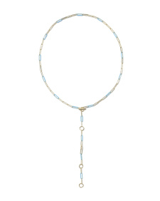 Courtney Gold Enamel Link and Chain Necklace