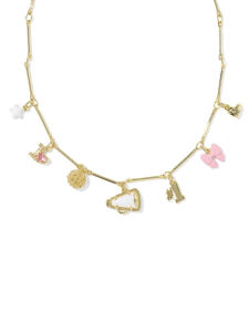 Cheer Gold Charm Necklace