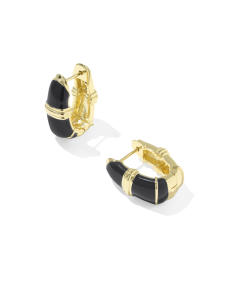 Courtney Enamel Huggie Earrings