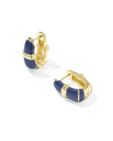 Courtney Gold Enamel Huggie Earrings