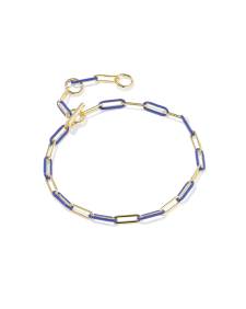 Courtney Gold Enamel Link and Chain Bracelet