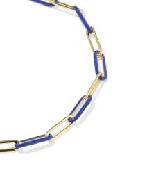 Courtney Gold Enamel Link and Chain Bracelet