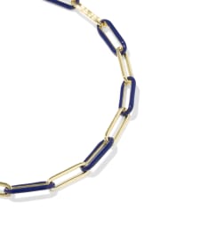Courtney Gold Enamel Link and Chain Bracelet
