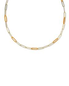 Courtney Gold Enamel Link and Chain Necklace