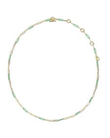 Courtney Gold Enamel Link and Chain Necklace