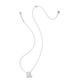 Drill Team Boot Silver Short Pendant Necklace
