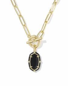 Elisa Enamel Link and Chain Necklace
