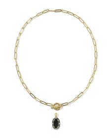 Elisa Enamel Link and Chain Necklace