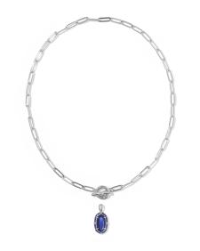 Elisa Enamel Link and Chain Necklace