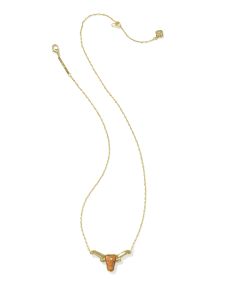 Longhorn Gold Short Pendant Necklace