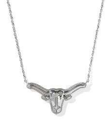 Longhorn Silver Short Pendant Necklace