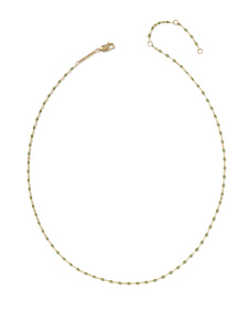 Enamel Mirror 18k Gold Vermeil Chain Necklace