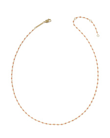 Enamel Mirror 18k Gold Vermeil Chain Necklace