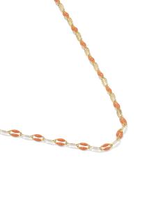 Enamel Mirror 18k Gold Vermeil Chain Necklace