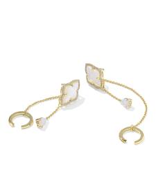 Abbie Gold Convertible Cuff Statement Earrings