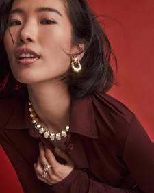 Kaitlin Gold Open Frame Earrings