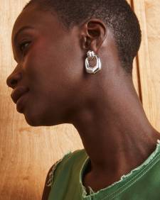 Kaitlin Silver Open Frame Earrings