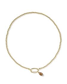 Football Gold Metal Strand Necklace