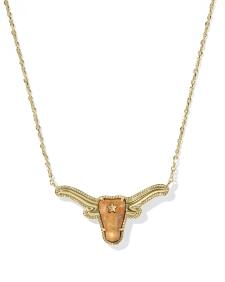 Longhorn Gold Short Pendant Necklace