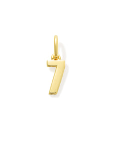 Metal Number 7 Charm in 18k Gold Vermeil