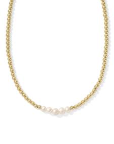 Eve Gold Beaded Strand Necklace in Freshwater Cultured Pearl