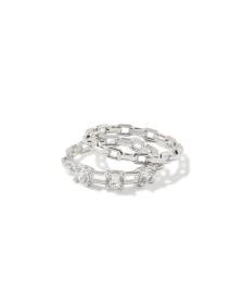 Lexi Silver Ring Set in White CZ