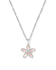 Kyla Flower Silver Pendant Necklace