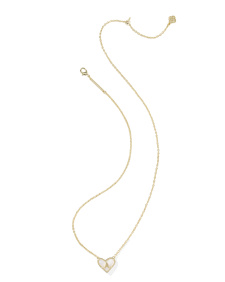 Ari Heart Letter Short Pendant Necklace