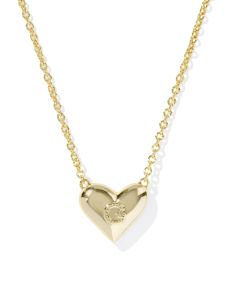 Ari Heart Letter G Gold Short Pendant Necklace