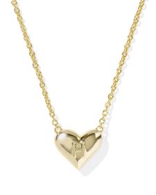 Ari Heart Letter H Gold Short Pendant Necklace