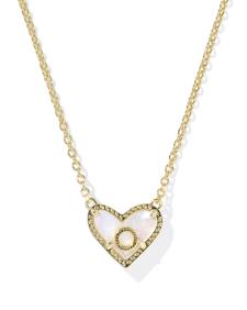 Ari Heart Letter O Gold Short Pendant Necklace