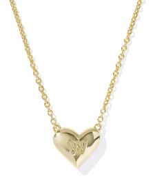 Ari Heart Letter W Gold Short Pendant Necklace