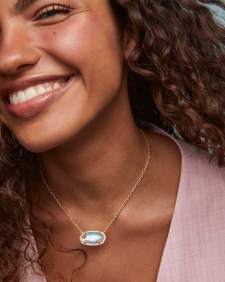 Elisa Gold Statement Short Pendant Necklace