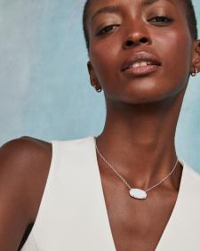 Elisa Silver Statement Short Pendant Necklace