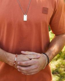 Kenneth Oxidized Sterling Silver Corded Bracelet in Black
