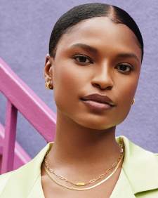 Marlee Paperclip Chain Necklace in 18k Gold Vermeil