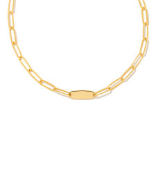 Marlee Paperclip Chain Necklace in 18k Gold Vermeil