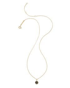 0.1 ct Matilda 14k Yellow Gold Pendant Necklace in Black Diamond