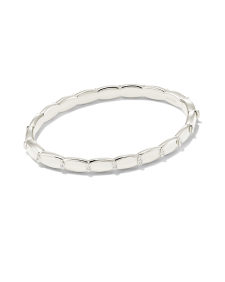 Jordan Sterling Silver Bangle Bracelet in White Sapphire