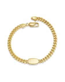 Elaina Curb Chain Bracelet in 18k Gold Vermeil
