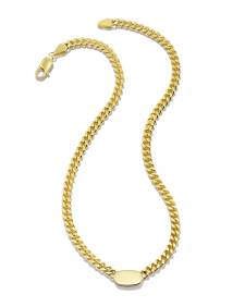 Elisa Curb Chain Necklace in 18k Gold Vermeil