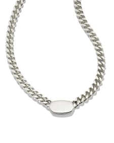 Elisa Curb Chain Necklace in Sterling Silver