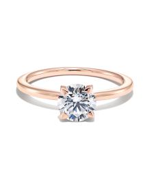 0.75 ct Round Solitaire Engagement Ring in 14k Rose Gold