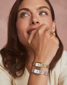 Adela Gold Tone Stainless Steel Watch in Ivory Mother-of-Pearl