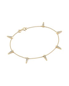 Small Spike 14k Yellow Gold Bracelet
