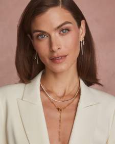 0.1 ct Floating Lab Grown White Diamond Pendant Necklace in 14k Yellow Gold