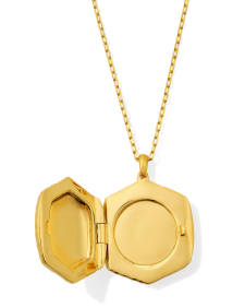 Davie 18k Gold Vermeil Locket Pendant Necklace