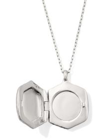 Davie Sterling Silver Locket Pendant Necklace